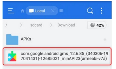 Install the old version of Google Play Services