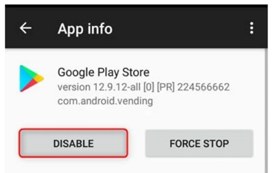 Disable Google Play Store