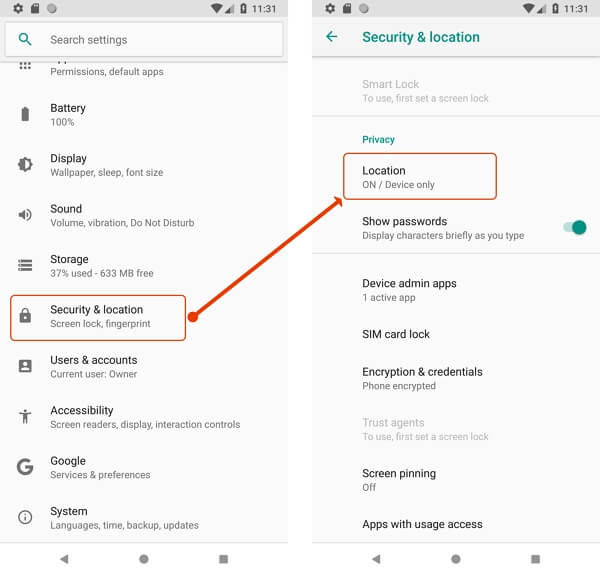 turn off location services on your android completely