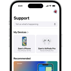 Through Apple Support App 