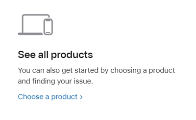 Apple's Support page