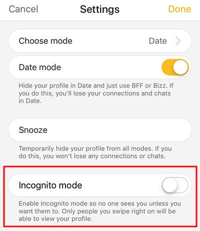 Turn On Incognito Mode