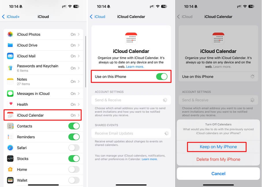Resync iCloud Canlendar 2 