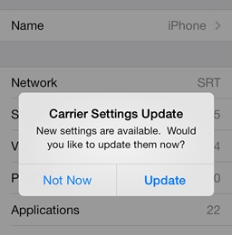 Update Carrier Settings