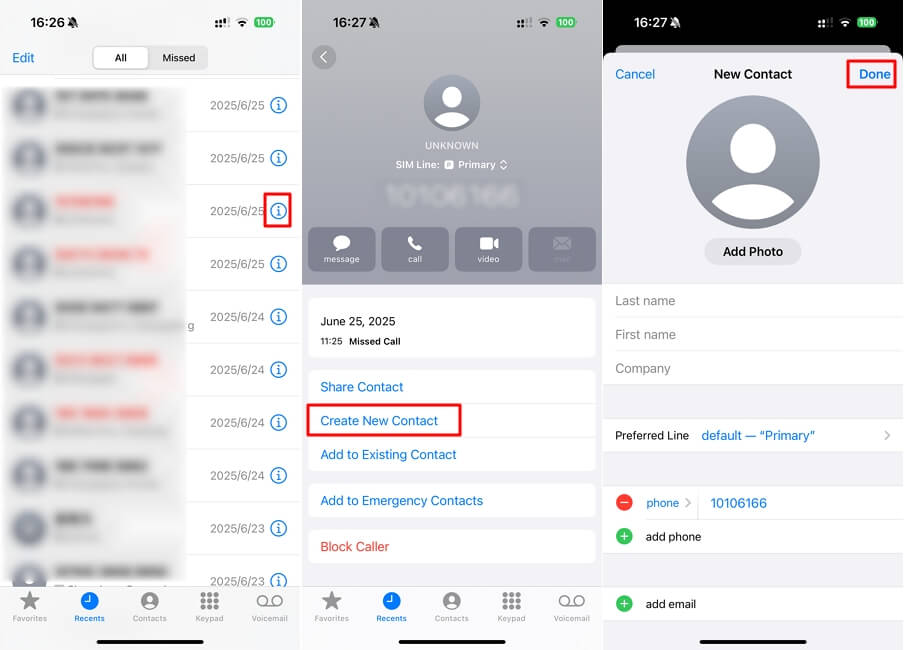Create a New Contact 