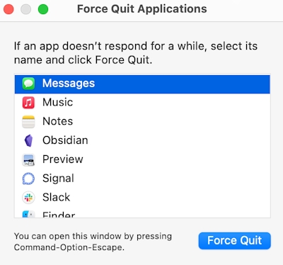 Force Quit Finder