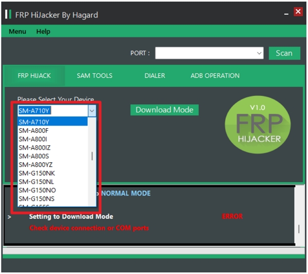 Bypass FRP lock with Odin 