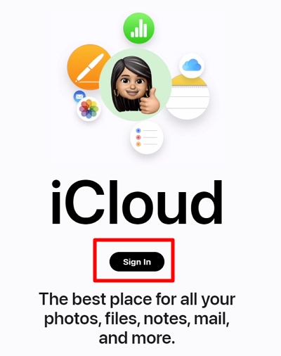 log in with your Apple ID and password