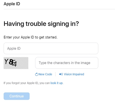 enter your Apple ID