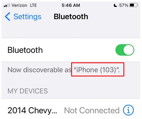 iPhone changes its name when using Bluetooth or public Wi-Fi 