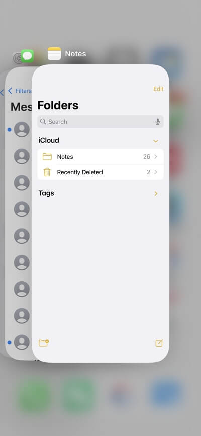 Try Closing and Restarting the Notes App