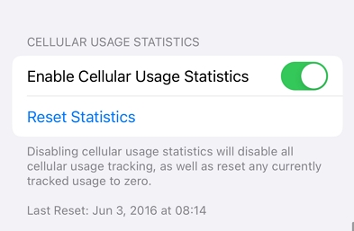What is Reset Statistics on iPhone 
