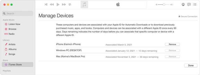 Access iTunes Store in Music App