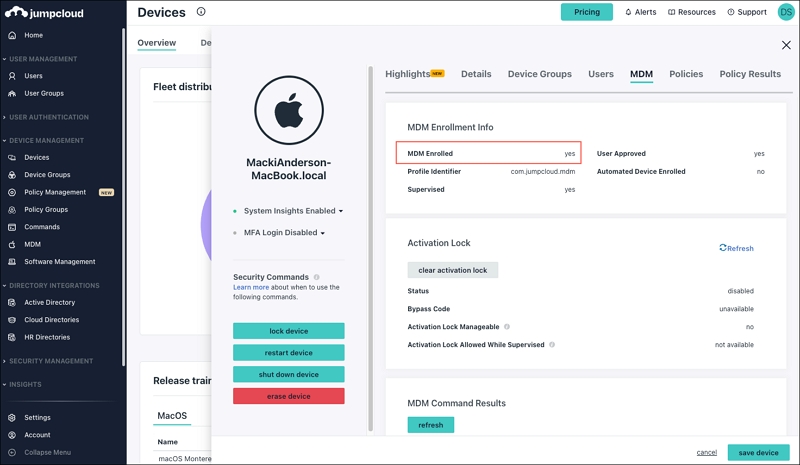 Remove Jumpcloud MDM Using Admin Portal