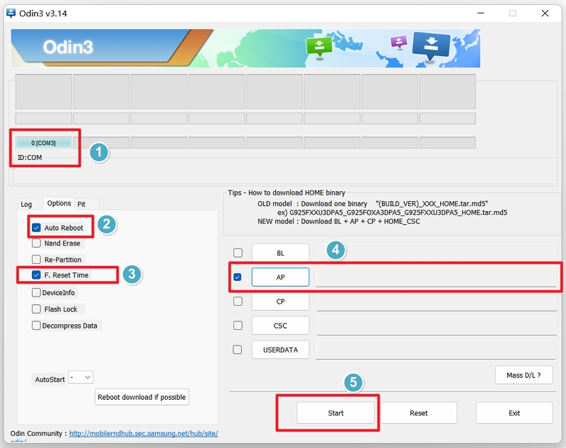 Bypass FRP lock with Odin 