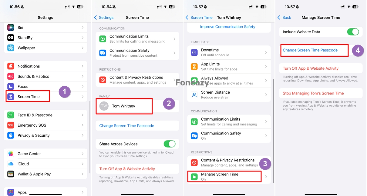 Change  Child's Screen Time Passcode Without Knowing the Old One