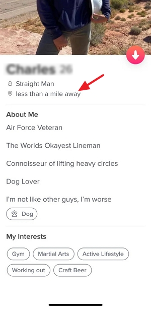 How Tinder Shows Your Last Updated Location