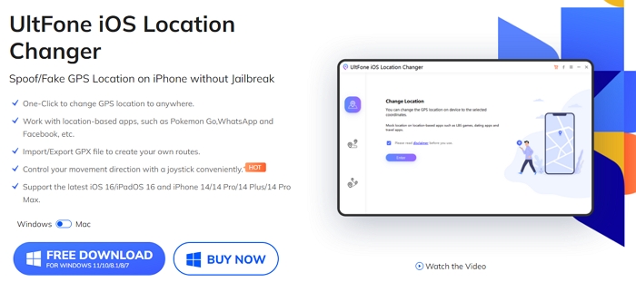 UltFone iOS Location Changer's Features 