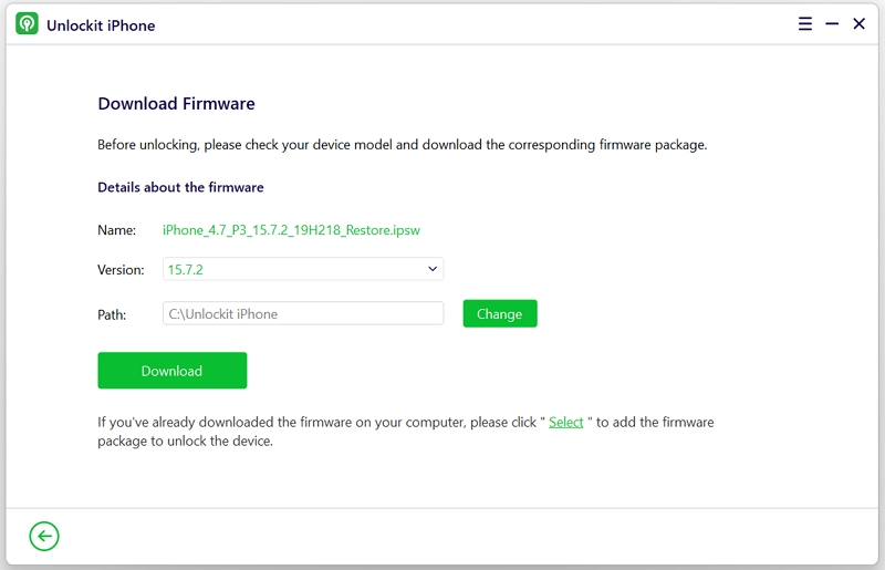 descargar el firmware