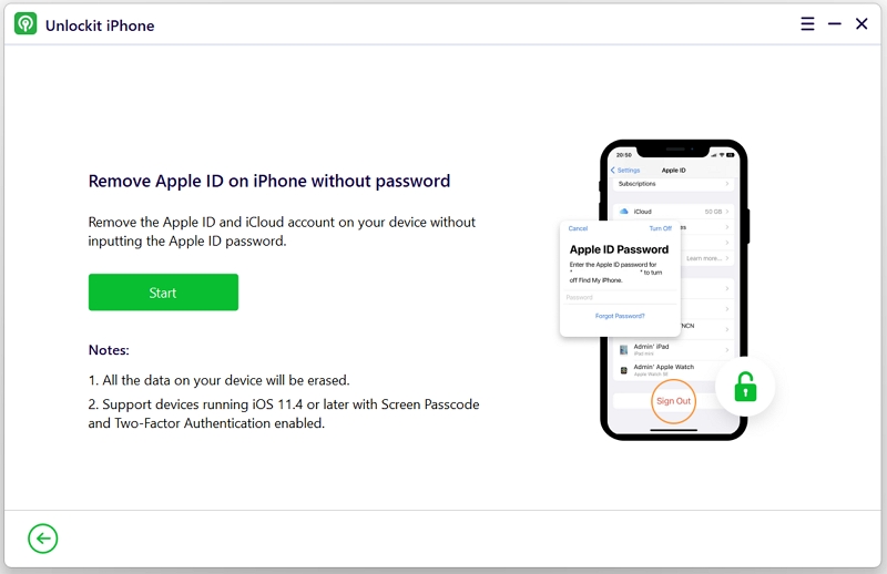unlock apple id home page
