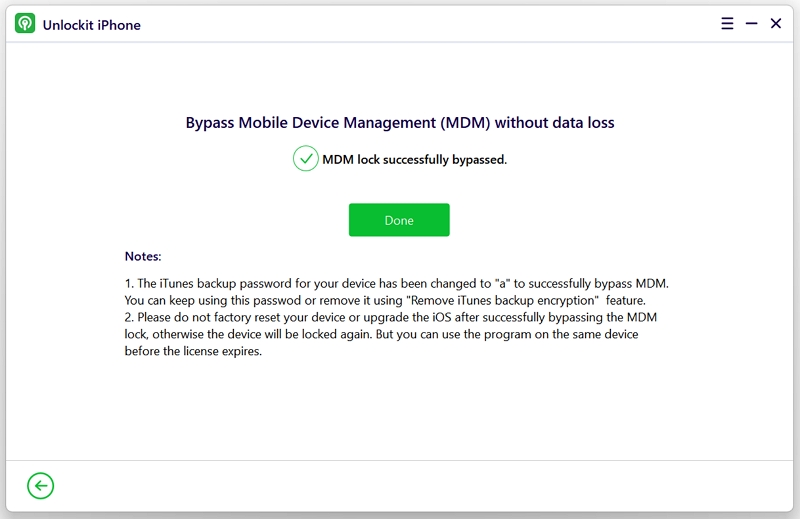 MDM lock bypassed